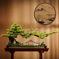 免運 公司貨 仿真花擺件 裝飾品 假花 盆栽 裝飾花藤 仿真迎客松微景觀松樹客廳辦公室玄關裝飾酒店會所軟裝新中式擺件