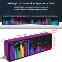 LED Music Spectrum Rhythm Display Voice Control Level Indicator Dazzling RGB Rhythm Pickup Kit Atmosphere Light Electronic Clock
