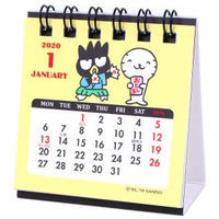 大賀屋 日本製 酷企鵝 迷你桌曆 2020 萬年曆 年曆 月曆 日曆 行事曆 裝飾 三麗鷗 正版 L00011522