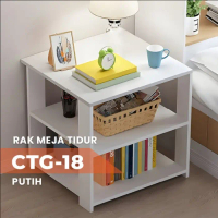 promo  Meja Nakas Kecil Nordik Table Tingkat 2 Kotak Meja Tamu / Meja Sudut Kayu Rak