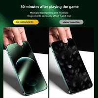 2 pcs Apple 13/13pro green frosted tempered film iPhone 11/12 earpiece dust film xsmax phone film