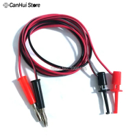 1 Pair 4mm Banana Plug to Test Hook Clip 1M Lead Cable Mayitr For Multimeter Test Tools Round Hook Test Clip Wire (P-C)