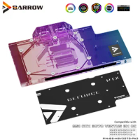 Barrow GPU cooling water block for MSI RTX 3070 VENTUS 3X / 2X OC full cover, 5V, with back plate, BS-MSV3070-PA2