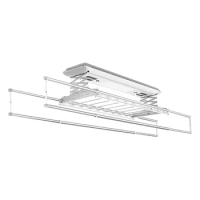 Automatic uv Light Disinfection Device Folding Lift Electric Ceiling Metal Hanger Smart Drying Clothes Rack