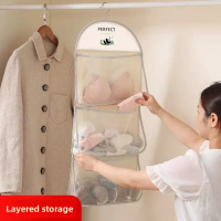 Perfect Hanging Storage Bag for Closet Visible Mesh Organizer Home Bedroom Underwear Socks Storage N