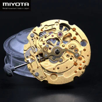 Gold Skeleton Mechanical Movement 82S0 Japan Miyota (CITIZEN) Automatic Self-winding Movt Parashock 21 Jewels Brand Replace Part
