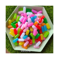 Mix Rainbow Color Resin Mini Candy Sets Sweet Jelly Bean Candy Cabochons Embellishments For Phone Decoration DIY