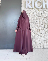 GAMIS set Khimar Jenna ANTI UV protection | Abaya Set cargo Free cadar | sabrina ANTI UV