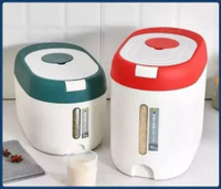 tempat beras 5kg wadah beras 5 kg dispenser beras bulat oval Penyimpanan / TEMPAT BERAS 5 KG