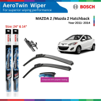 Bộ gạt mưa BOSCH AeroTwin 24 & 14 inch, Mazda  2 đời xe 2011 đến 2014, gạt nước Mazda  2