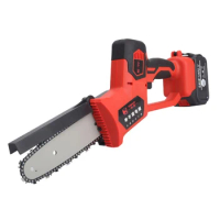 13800mAh Lithium Battery Handheld Electric Chain Saw Pruning Shear Chain Saw Outdoor Mini Logging Saw Brushless Chain Saw