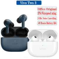 official Vivo TWS 3 TWS Earphone 40 Hours Battery Life 3 Mic Noise Cancelling Wireless Bluetooth 5.3 Headphone For Vivo X90 Pro