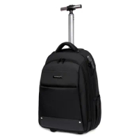 Men Travel Trolley Backpack With wheels Large Capacity Wheeled Backpack Travel Bag Carry on Business Laptop Luggage Bags