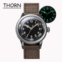 THORN A11 Men Retro Military Watch Titanium NH35 Movement Automatic Sapphire Crystal 200M Waterproof Retro Homage Wristwatch