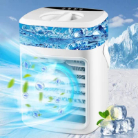 Portable Air Conditioner Fan Rechargeable Evaporative Air Cooler Mini Air Conditioner Humidifier 3Speed 7 Color For Room Durable