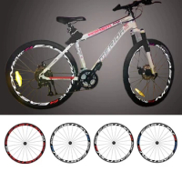 Protector Cycling Bicycle Decals Multicolor MTB Bike Bicycle Rim Decals Bike Wheel Rims Reflective Stickers Bicycle Stickers