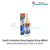 Scott's Emulsion Rasa Original Sirup 400ml - Memenuhi Kebutuhan Vitamin A dan D