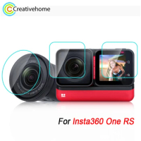 PULUZ 3 in 1 Screen + 4K Lens + Leica Lens Tempered Glass Film For Insta360 One RS Camera High Clear Protective Film