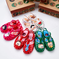 2024 Brazil Children's Shoes Baby Kids Baotou Jelly Sandals Boys Girls Soft Sole Non-slip beach Shoes Cartoon Toddlers Shoes