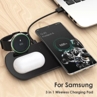 Fast 15W Wireless Chargers For Samsung S10/S9/S8 3 in 1 Wireless Charging Pad For Samsung S20/Note10/Galaxy Watch/Galaxy Buds