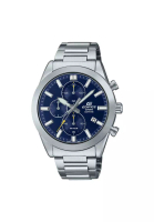 Casio Casio Edifice 計時碼錶藍色錶盤銀色不鏽鋼錶帶男式手錶 EFB-710D-2AVDF-P