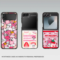 Ốp Cứng Trong Suốt, Ốp Acrylic, CASETiFY, Hình Dán My Melody, Tương Thích Với Samsung Galaxy Z Flip 