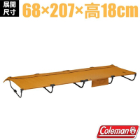 美國 Coleman 緊湊型低座面行軍床(68×207×18cm).摺疊床.休閒床_CM-38873