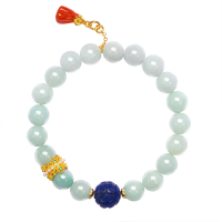 【巴黎精品】現貨+預購 翡翠手鍊玉石手串(9mm青金石南紅蓮蓬女飾品a1ha51)