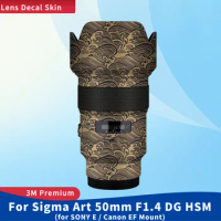 For Sigma Art 50mm F1.4 DG HSM for SONY E/Canon EF Mount Decal Skin Vinyl Wrap Film Camera Lens Body Protective Sticker Coat