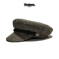 Thejam. Sailor hat wool herringbone | Fiddler cap | Fisherman cap XL Brown