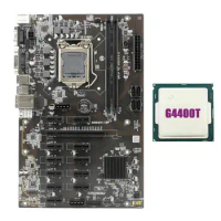 B250 BTC Mining Motherboard with G4400T CPU 12XGraphics Card Slot LGA 1151 Support DDR4 RAM USB3.0 for BTC Miner