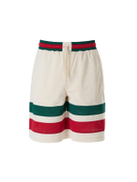 Mens Gucci Shorts Colorblock Mesh in Ivory