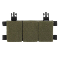 Vest Accessory, Triple Magazine Pouch for 5.56 7.62 Rifle Mags Open Top Mag Holder with Mag Inserts,Fits LV119 HSP Tactical Vest