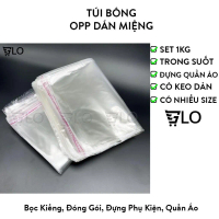 1 Kg Túi Nilon Keo Dán Miệng OPP Trong Suốt, Bọc Kiếng, Đóng Gói, Đựng Phụ Kiện, Quần Áo