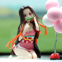 11cm Figure Demon Slayer kawaii girl Kamado Nezuko Figure Kneeling Version Nezuko Kamado Collection Model PVC Action toy