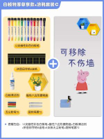 全城熱賣 - 白板牆貼磁性家用可移除不傷牆軟小黑板磁鐵貼片兒童水筆塗鴉可擦白板-不傷（特厚款）+尊享禮包+【塗鴉套裝C】60x90cm