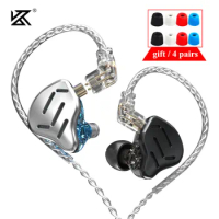 KZ ZAX 7BA+1DD 16 Unit Hybrid Headset HIFI Metal Monitor In-ear Earphones Dj Music Earbud Earphones KZ ZSX AS16 CA16 BA8 VX C12