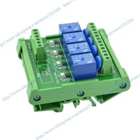 4 channel Relay Module driver board output amplifier board PLC board relay 24V/10A relay module DIN rail mount NPN