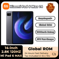 Xiaomi Pad 6 Max 14 Global Rom Tablet PC Snapdragon 8+ 14-inch 120Hz 2.8K UHD Screen 10000mAh Battery 67W Fast Charger