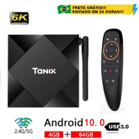 Tanix TX6S Android 10.0 TV Box 4GB RAM 32G 64GB ROM Allwinner H616 QuadCore 6K 4K 2.4&amp;5G Dual Wifi Media Player Tvbox 2G8G