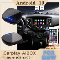 Android 10 android Auto Wireless CarPlay Adapter AI Box USB For BMW E60 E90 E70 F07 F10 All Models Auto AirPlay