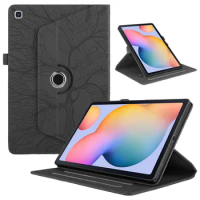 Book Style Rotating Multi-Angle Stand Embossed Tablet Leather Case For Samsung Galaxy Tab A7 Lite S7 T870 S8 X700 A8 X200 Cover