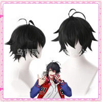 DRB Hypnosis MIC Yamada Ichiro Saburo Yamada Short Black Heat Resistant Hair Cosplay Costume Wig + Wig Cap