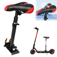 Electric Scooter Seat Saddle Foldable Adjustable Universal Scooter Seat Punch Free Replacement T1W6