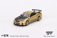 ＜822＞** พรีออเดอร์ **  GT 1:64 Nissan SKVLINE GT-R (R34) Top Secret Gold Diecast Model Car