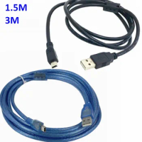 300pcs 3M 10FT USB 2.0 A Male to 5 Pin Mini USB Data Sync Charging charger Cable For GPS MP4 Player Digital Camera phone ps4 ps3