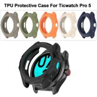 TPU Protective Case New Frame Smart Watch Screen Protector Bumper Accessories Edge Shell for Ticwatch Pro 5