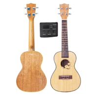 Free shipping 23" Electric Ukulele With Solid Spruce TOP /mahogany Body, 23inch ukulele Concert Laser engraving