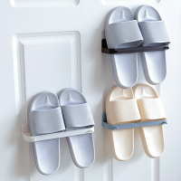 日式粘貼壁掛式鞋架墻上立體拖鞋架子運動鞋收納架浴室掛墻置物架