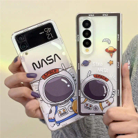 สำหรับ Samsung Galaxy Z Flip3 Z Flip4 Z Fold4/3/2 PC เคสแข็งลายกล่องน่ารักเคสโทรศัพท์กันกระแทก